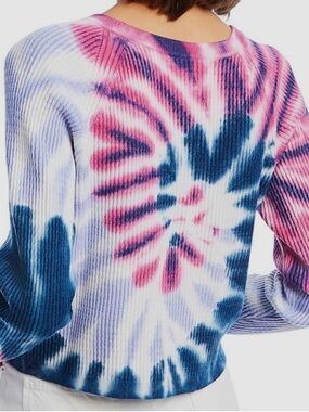 LINI  Ribbed Long-Sleeve Sweater - Pink & Blue